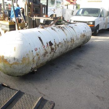 Scrapped 1000 Gallon Propane Tank