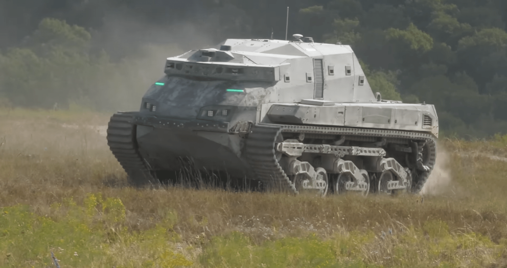 DARPA is testing massive autonomous robot tanks with glowing green eyes