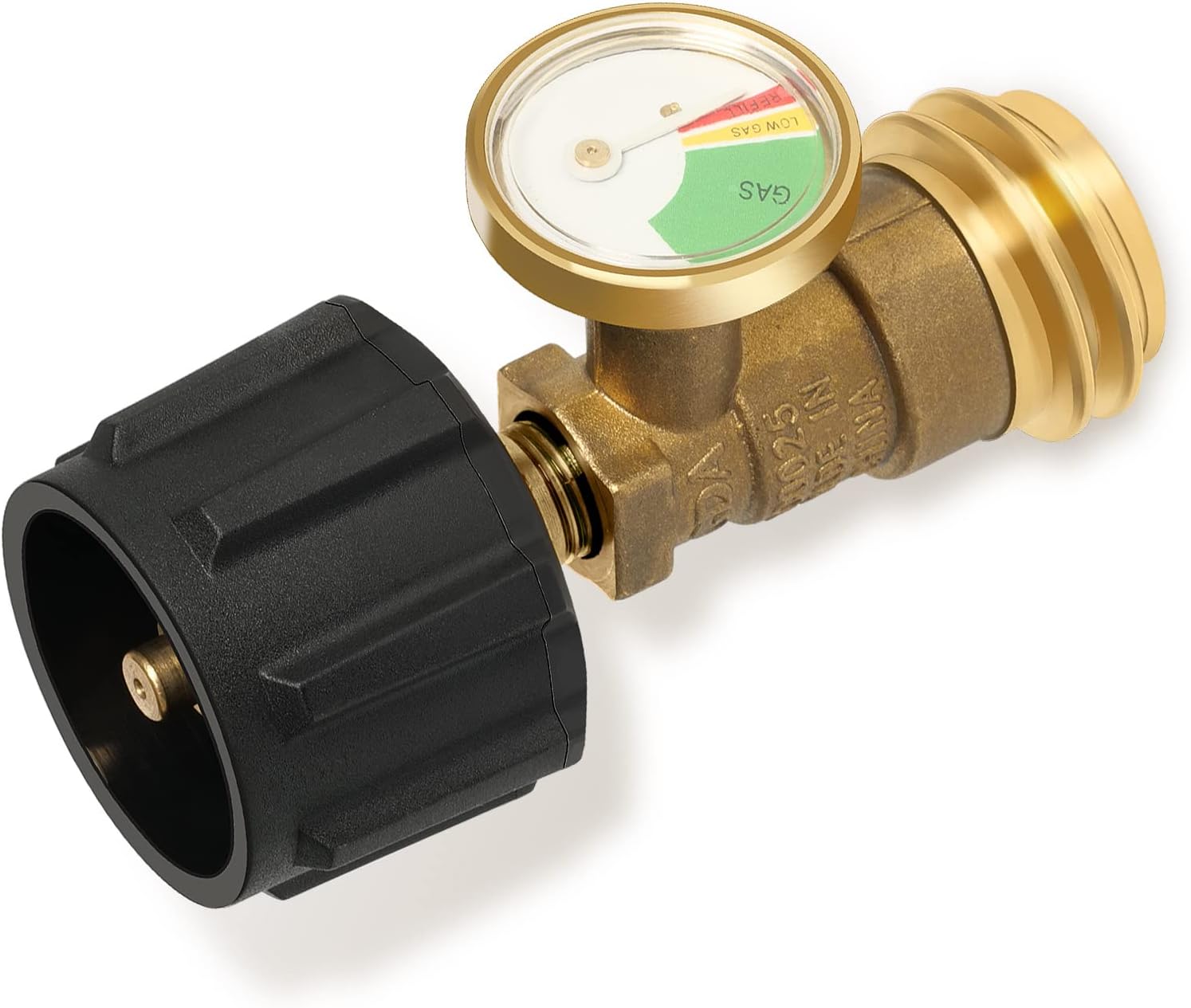 Empava Gas Grill 5-40lbs 3 Temperatures Scale, Colored & Reliable, Propane Tank Gauge Level Indicator QCC1/Type-1 Connection CSA Certified, Black - Image 4