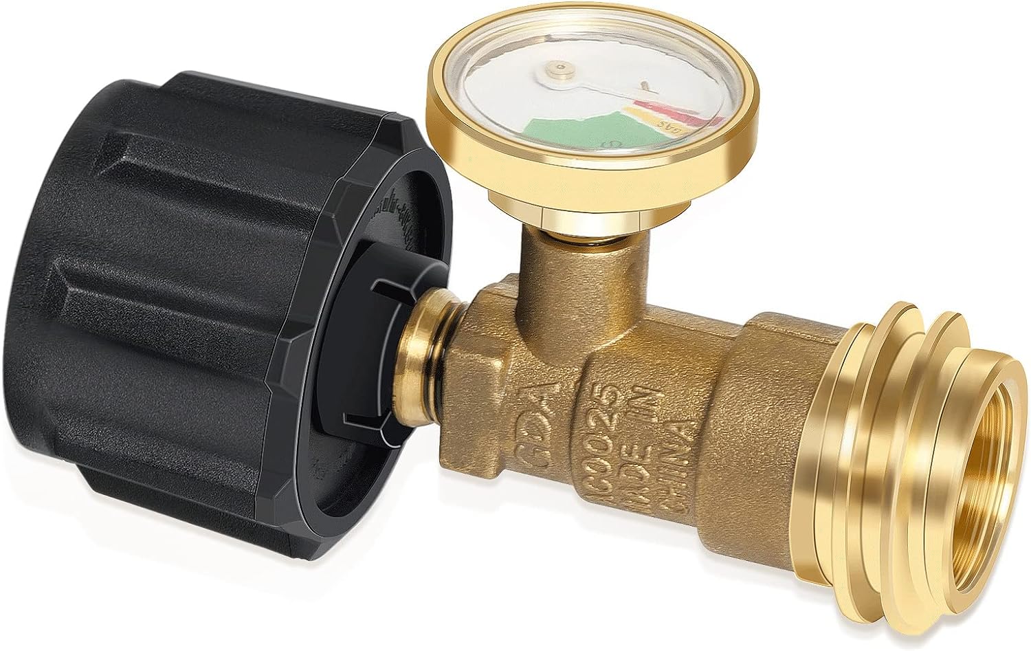 Empava Gas Grill 5-40lbs 3 Temperatures Scale, Colored & Reliable, Propane Tank Gauge Level Indicator QCC1/Type-1 Connection CSA Certified, Black - Image 3